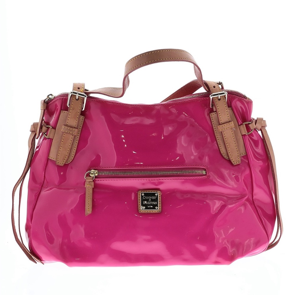 Dooney & Bourke Fuchsia Patent Leather Satchel